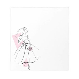 Fashion Bride Pink notepad small