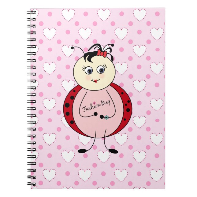 Fashion Bug Ladybug Fashionista Notebook (Front)