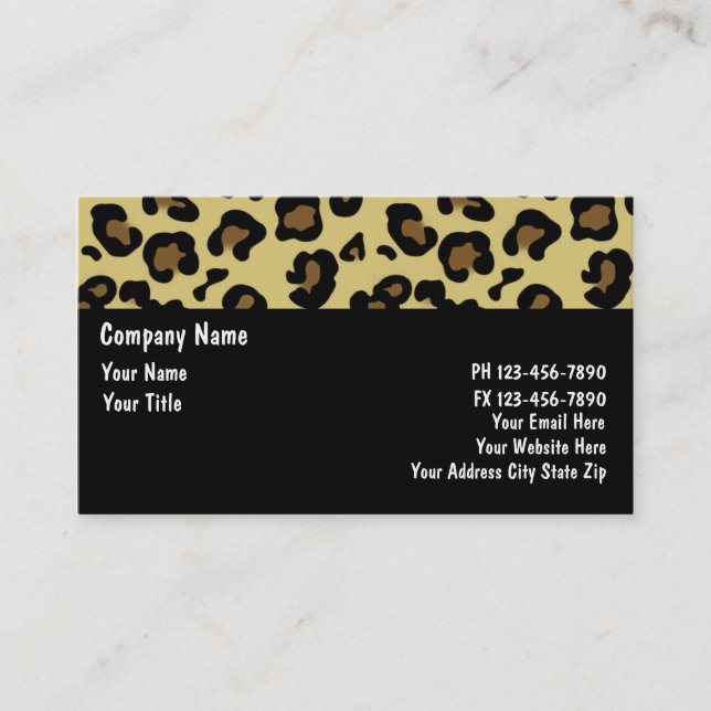 Fashion Business Cards (Front)