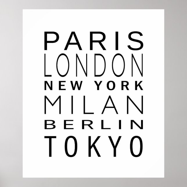 Fashion Capitals Poster (Front)