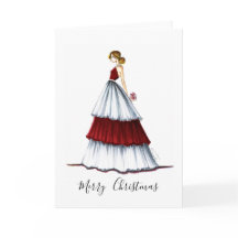 Fashion  Christmas Card Midnight Surprise