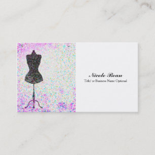 Fashion Confetti Mannequin Modern Custom Chic Business Card