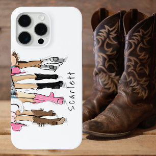 Fashion Custom Cowboy Boots Hats Country iPhone 15 Pro Max Case