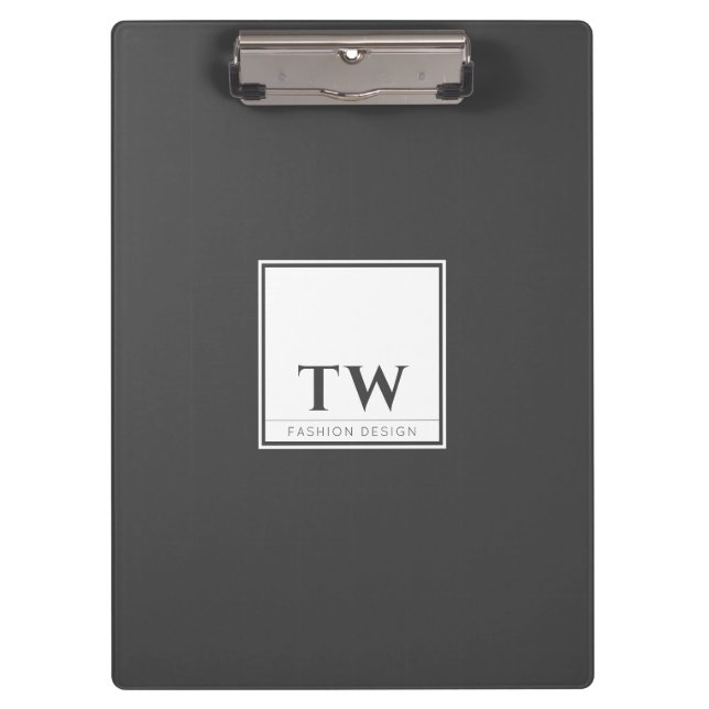 Fashion Design Dark Grey Clipboard (Front)