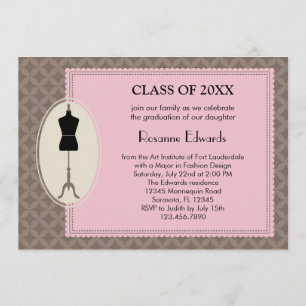 Fashion Design Graduation Invitation