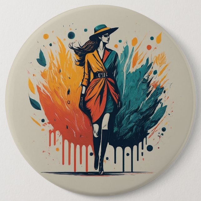 Fashion Design Round 6 Cm Round Badge (Front)