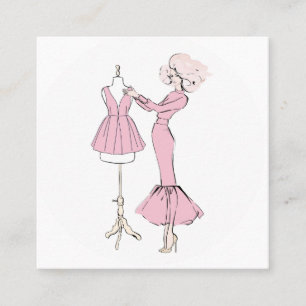 Fashion Design Square Business Card