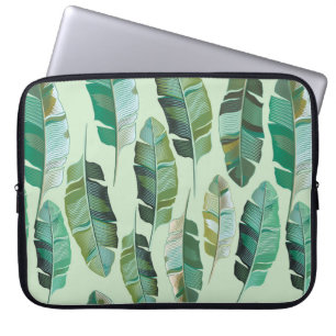 Fashion design with tropical banana plants laptop sleeve