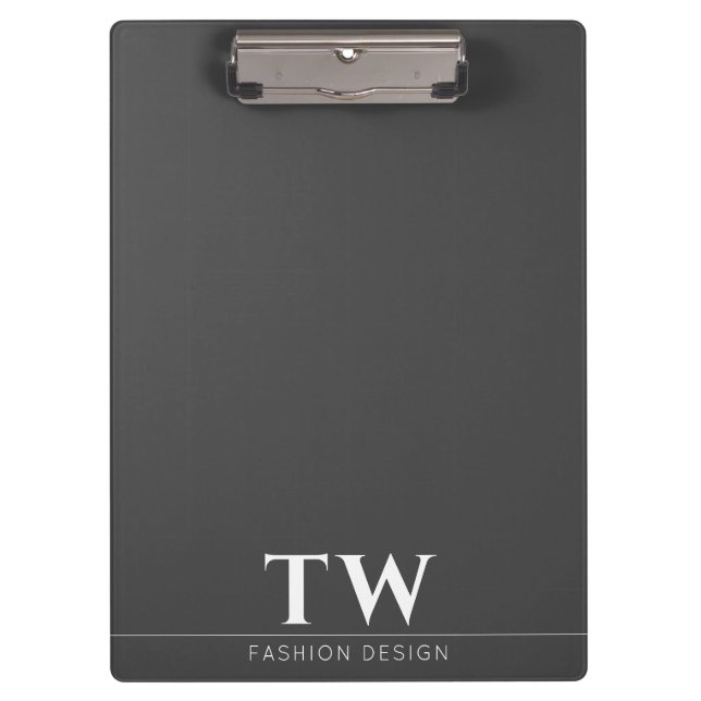 Fashion Designer Black Clipboard (Front)