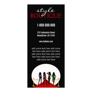 Fashion Designer Custom Rack Card Template