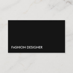 Fashion Designer Elegant Professional Simple Black Business Card