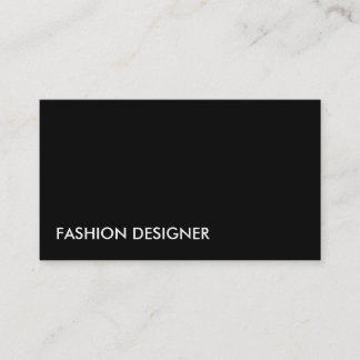 Fashion Designer Elegant Professional Simple Black Business Card