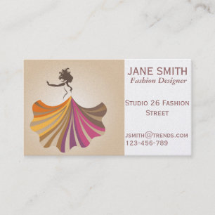 Fashion Designer freelance professional Business Card