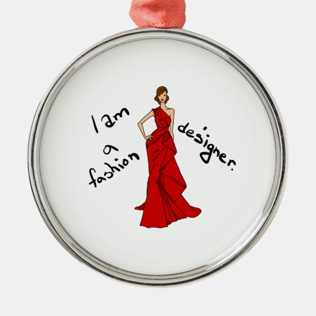 Fashion Designer Metal Ornament (Front)