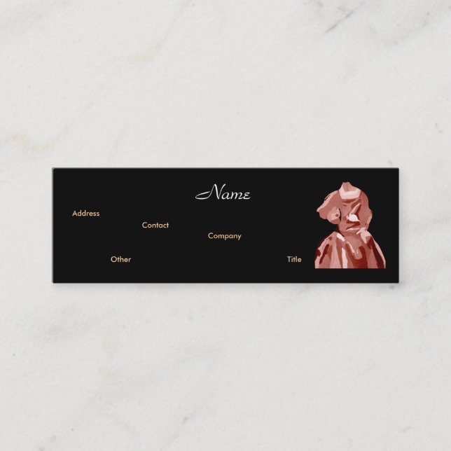 Fashion Designer Neutral Business Card (Front)