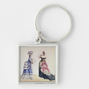 Fashion designs for women from the 1860's key ring