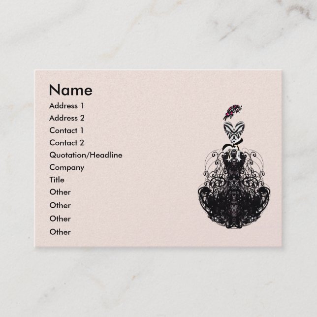 Fashion Diva - Customised Business Card (Front)