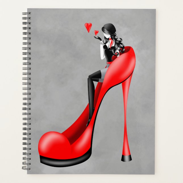 Fashion Diva in Stiletto Red Planner (Front)