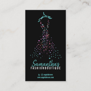 Fashion Dress Boutique Shop Retailer Blogger Dots Business Card