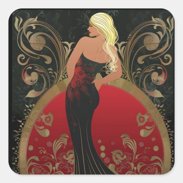 FASHION-ESQUE #4 SQUARE STICKER (Front)