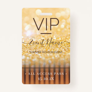 Fashion Event VIP All Access Pass ID Badge