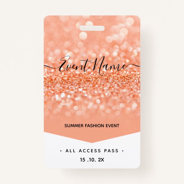 Fashion Event VIP All Access Pass ID Badge (Front)