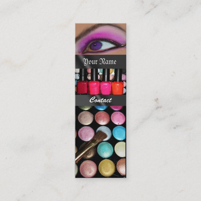 Fashion Eye Shadow Palete Make Up Artist Mini Business Card (Front)