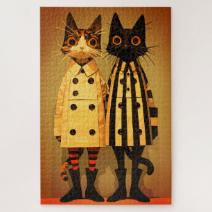 Fashion Felines – Quirky Cat Coats & Boots Jigsaw Puzzle