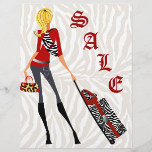 Fashion Flyer Zebra Handbag Suitcase Red Tan