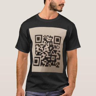 "Fashion-Forward T-Shirt with Scannable QR Code.