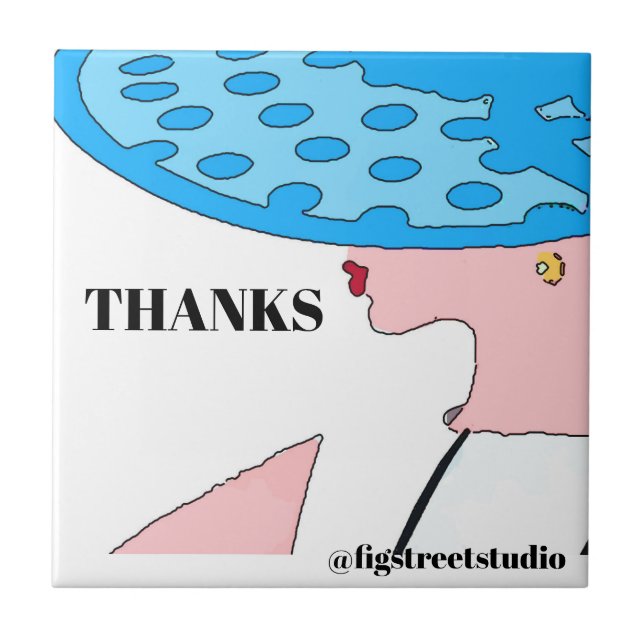 Fashion Gal Abstract Ceramic Tile (Front)