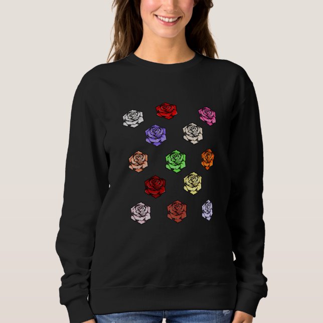 Fashion gardening floral natures rose colors garde sweatshirt (Front)