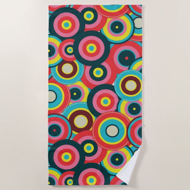  Fashion Geometric Vintage- Pattern Stylish Modern Beach Towel (Front)