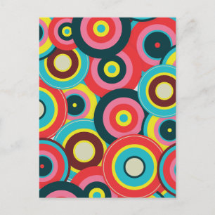 Fashion Geometric Vintage- Pattern Stylish Modern Postcard