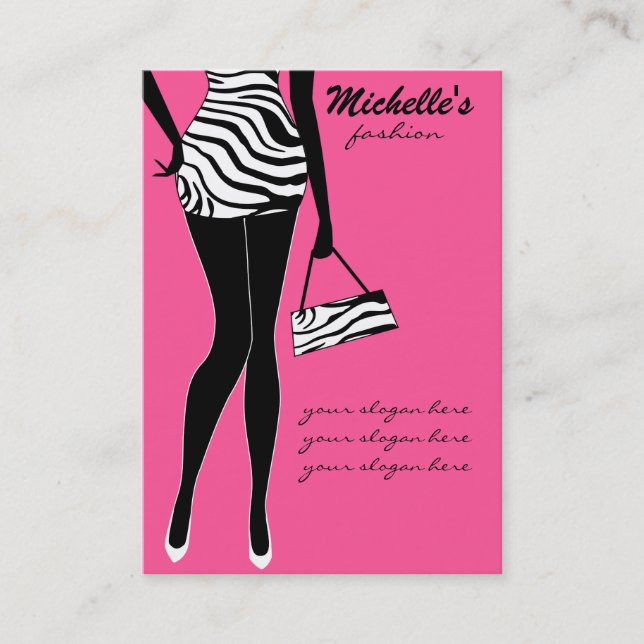 Fashion girl business card design (Front)