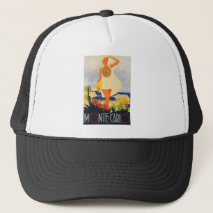 Fashion Girl Monte Carlo Beach Travel Trucker Hat