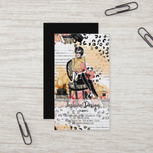 Fashion girly business card