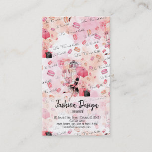 Fashion girly business card