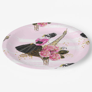 Fashion girly paper plate