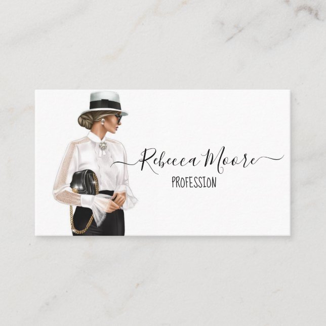 Fashion Glam Girl Business Card (Front)