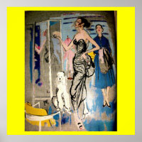Fashion Glamour 1950's Print