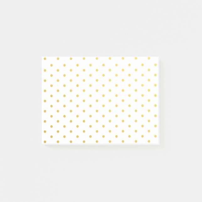 Fashion gold polka dots post-it notes (Front)