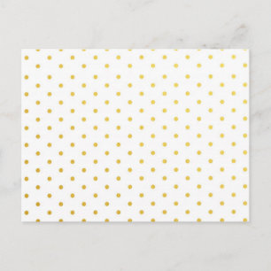 Fashion gold polka dots postcard