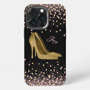 Fashion Gold Stiletto High Heels Glam  iPhone 13 Pro Case