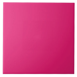 Fashion Hot Pink Personalised Colour Background Tile