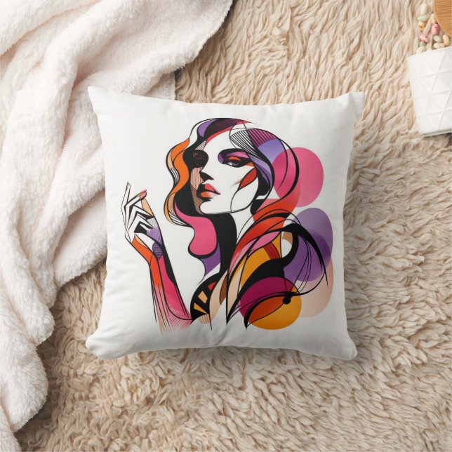 Fashion Illustration Cushion (Blanket)