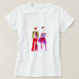 Fashion illustration figures art watercolor T-Shirt