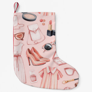 Fashion illustrations. Seamless pattern Small Christmas Stocking