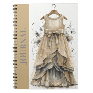 Fashion Inspired Little Black Dress (LBD) Beige Notebook
