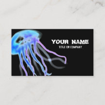 fashion jelly fish black Business Card